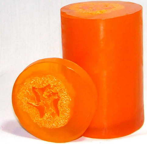 Глицериновое мыло «Апельсин с люфой», не менее 100 г. — уменьшить